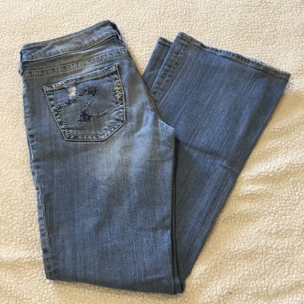 Silver Aiko Flare Jeans